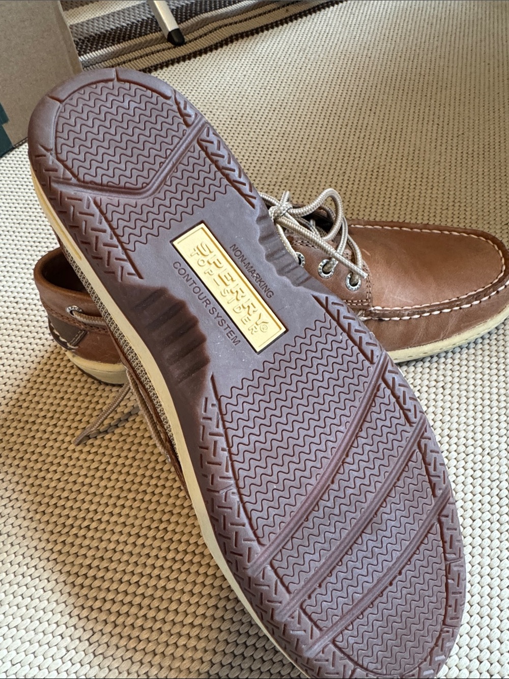 Men's Sperry Billfish Leather Boat Shoes in Brown - Size 10 - Picture 4 of 4
